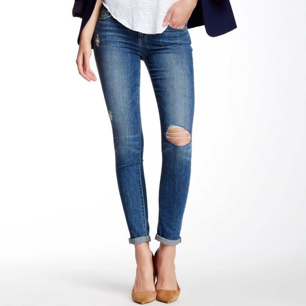 Joe's Jeans 26 Blue Rolled Skinny Ankle Jeans